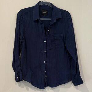 Rails Women’s Ellis Navy Button-Down Shirt - Dark Blue Casual